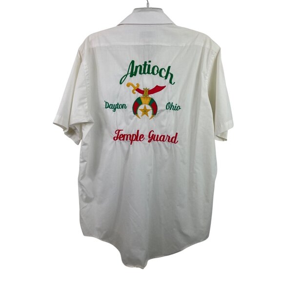 Arrow Other - Antioch Temple Guard Dayton OH Embroidered Button Up Shirt Mens 16 1/2